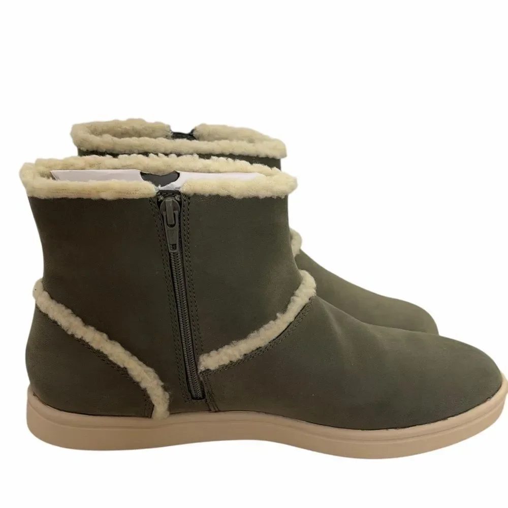 Cloud Steppers Clarks Ankle Boots Step Glow Rose Olive Taupe 10 NIB